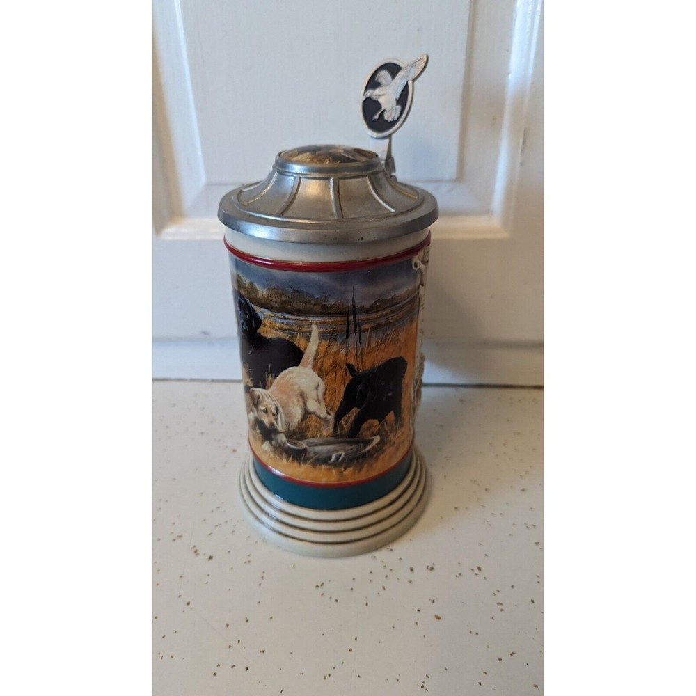 ANHEUSER BUSCH HUNTING PUPPIES SERIES DAD'S PRIDE & JOY STEIN CS645 00456